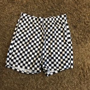 b&w patterned biker shorts